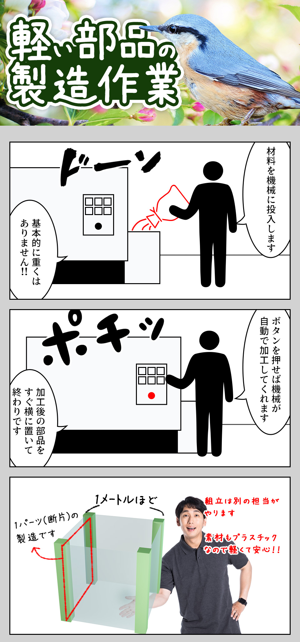 部品の投入・機械オペレーター 石川県金沢市の派遣社員求人