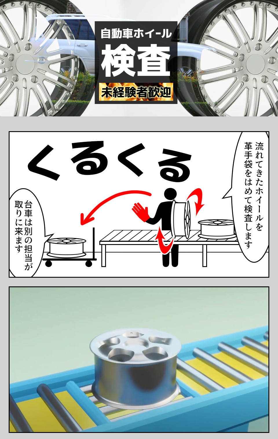 ホイールの検査 愛知県西尾市の派遣社員求人