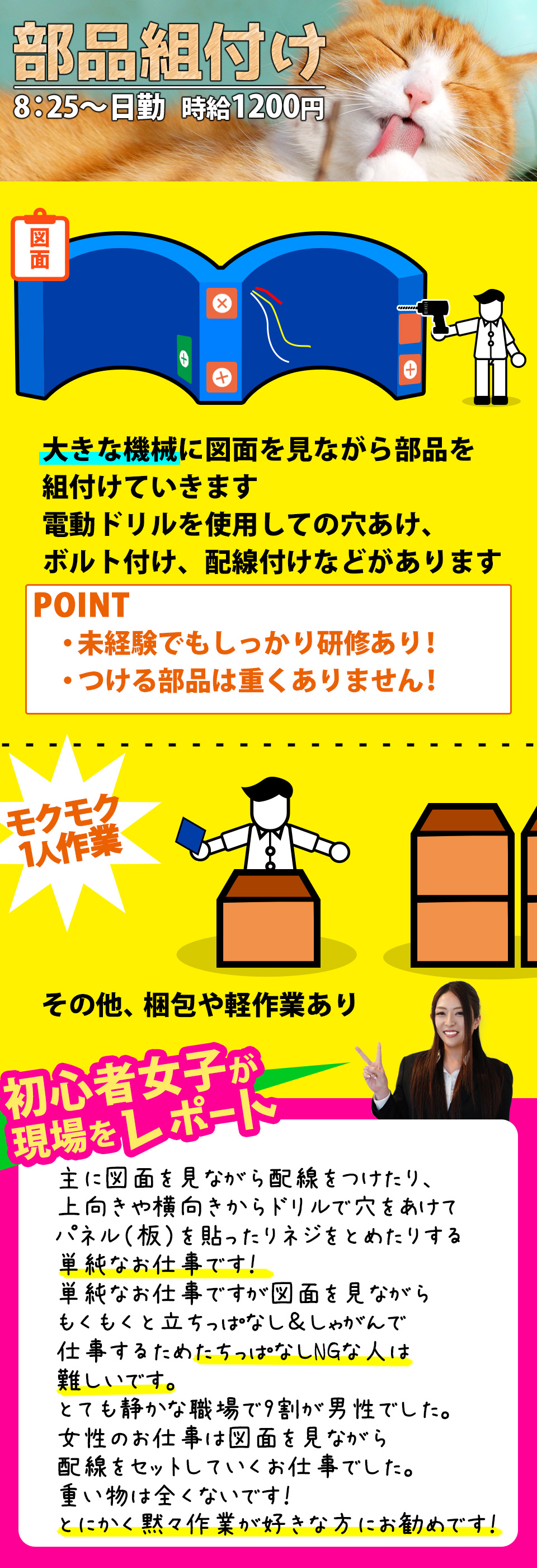 置いてある部品の組立 石川県白山市の派遣社員求人