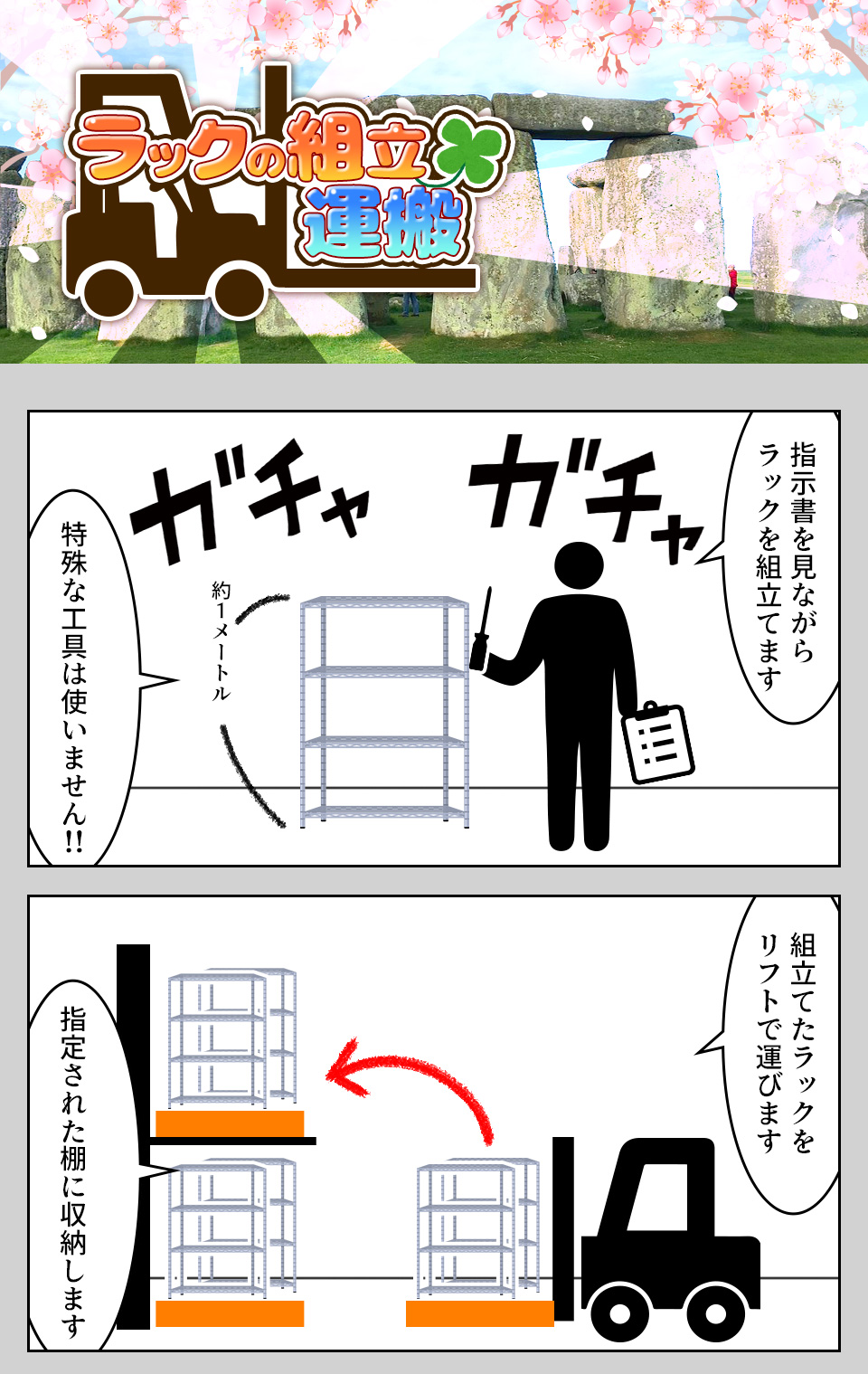 ピッキング+リフト作業 石川県白山市の派遣社員求人