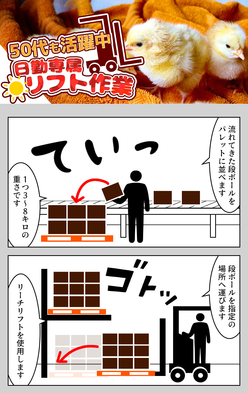 リフトでの入出庫作業 愛知県豊川市の派遣社員求人