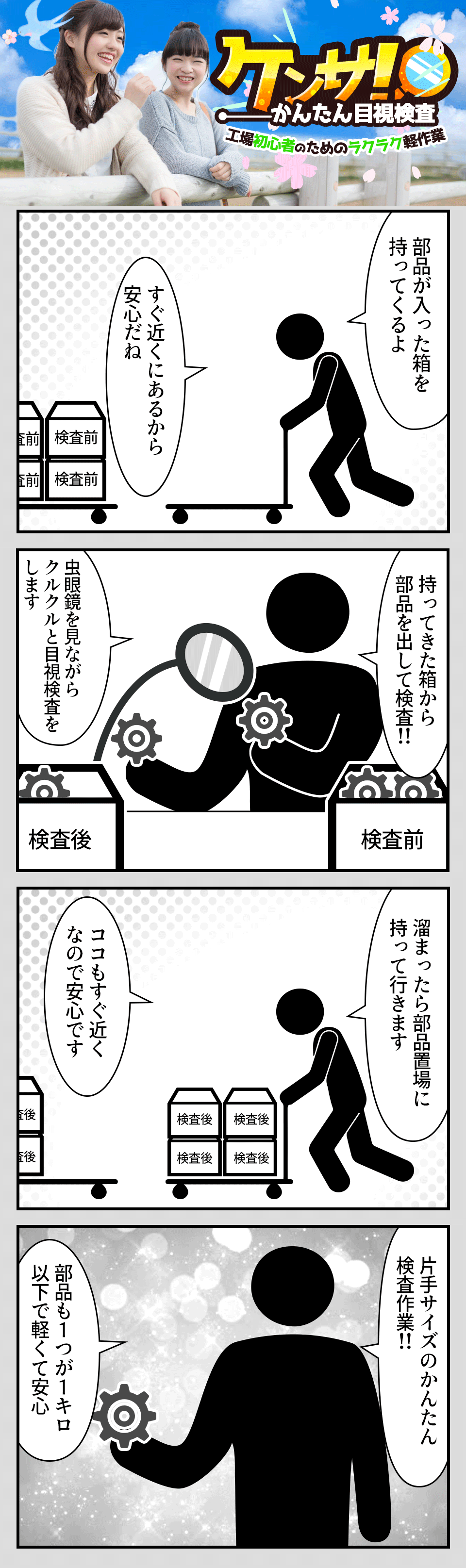 部品の検査・検品 愛知県豊川市の派遣社員求人