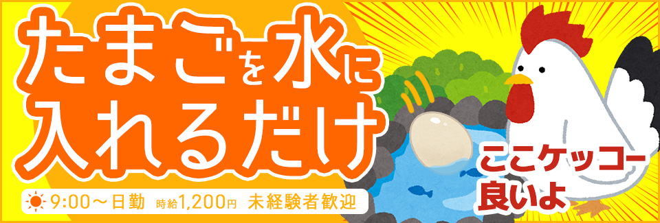 たまごを水に入れるだけ 愛知県豊田市の派遣社員求人