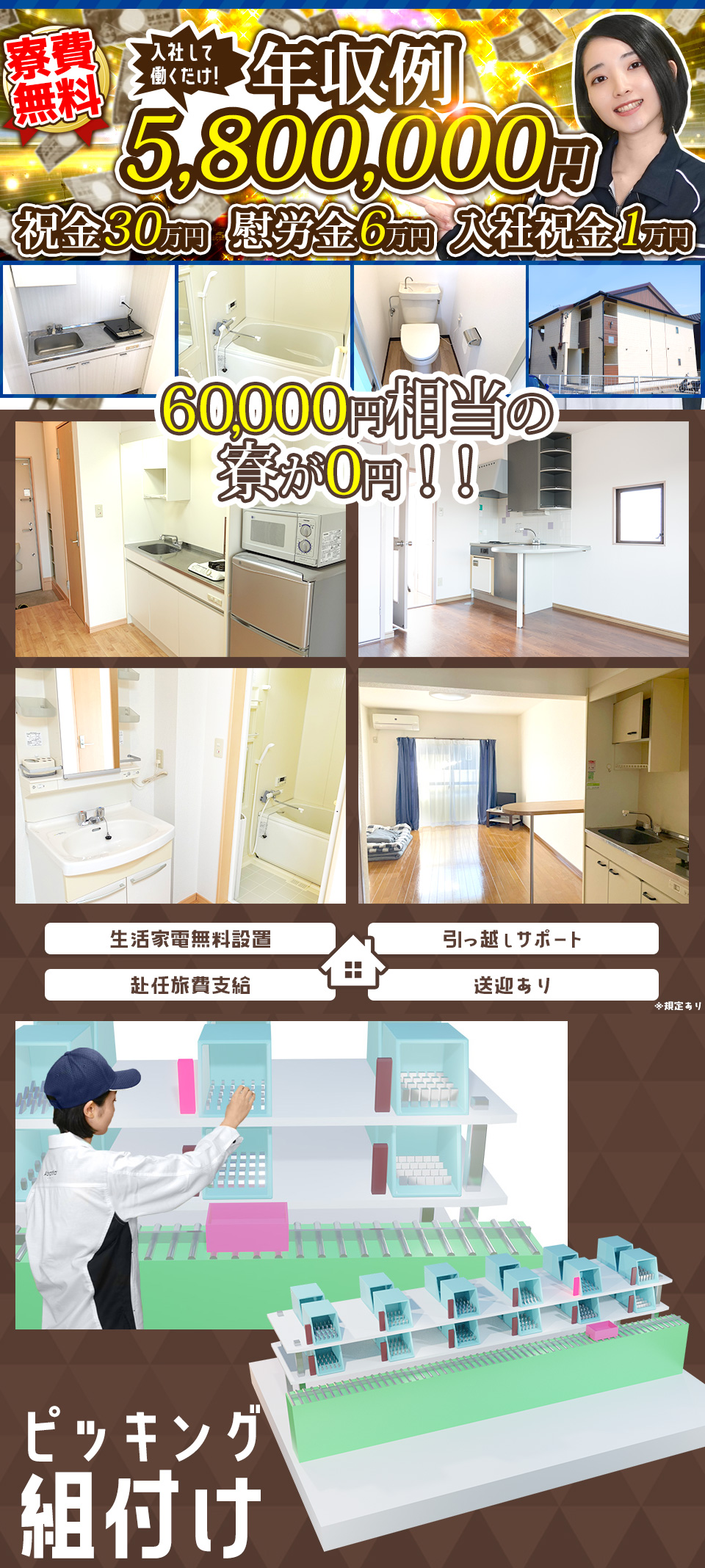 ピッキング・組付け 愛知県安城市の派遣社員求人